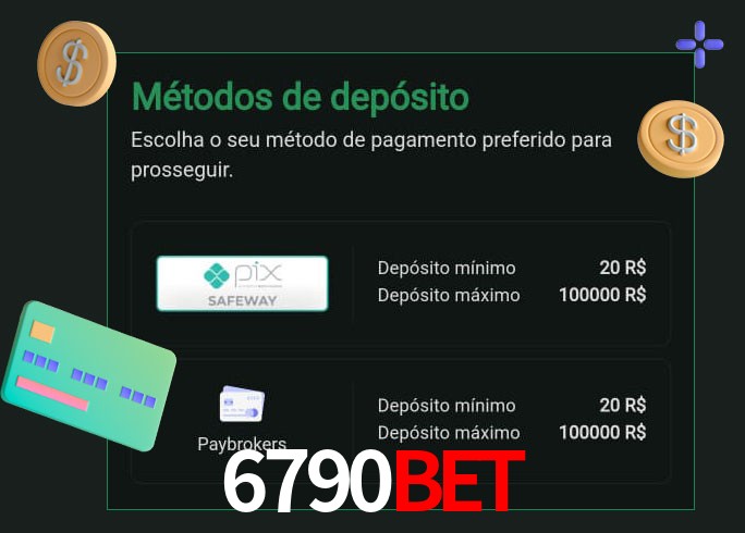 O cassino 6790bet oferece uma grande variedade de métodos de pagamento
